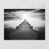 Houten brug over het Zee Briefkaart (Voorkant)