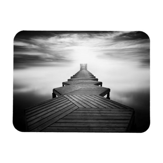 Houten brug over het Zee Magneet (Horizontaal)