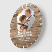 Houten Bruiloft 5 Jaar Getrouwd Foto Grote Klok (Hoek)