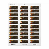 Houten bruiloft adreslabels in rustieke schuurstij etiket (Full Sheet)