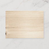 Houten Bruiloft Escort Kaart Plaatskaartje (Achterkant)