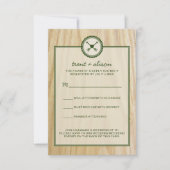 Houten Bruiloft & Glamping RSVP Kaarten Kaartje (Voorkant)