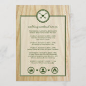 Houten Bruiloft & Glamping Uitnodiging (Achterkant)