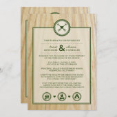 Houten Bruiloft & Glamping Uitnodiging (Voorkant / Achterkant)