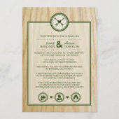 Houten Bruiloft & Glamping Uitnodiging (Voorkant)