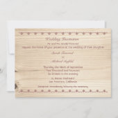 Houten bruiloft kaart (Voorkant)