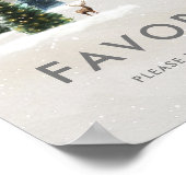 Houten Bruiloftsfeest Favorieten Poster Bord (Hoek)