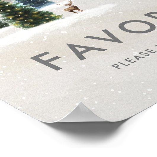 Houten Bruiloftsfeest Favorieten Poster Bord (Hoek)