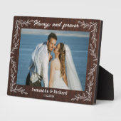 Houten Bruiloftsfoto 'Altijd en Voor altijd'  Fotoplaat (Zijkant)