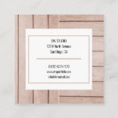 Houten Bruin Modern Visitekaartje (Achterkant)