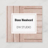 Houten Bruin Modern Visitekaartje (Voorkant)