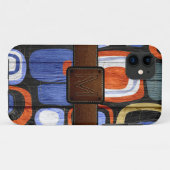 Houten bruine lederen look Case-Mate iPhone case (Achterkant (horizontaal))