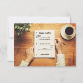 Houten bureauframe - 3x5 Save Our Date Kaart (Achterkant)