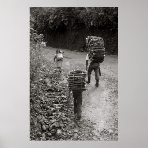 Houten Carriers, Guatemala Poster