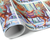 houten carrouselpaard cadeaupapier (Rol Hoek)