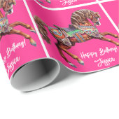  houten carrouselpaard cadeaupapier (Rol Hoek)