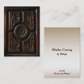 Houten Carving ATC Visitekaartje (Voorkant / Achterkant)
