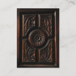 Houten Carving ATC Visitekaartje