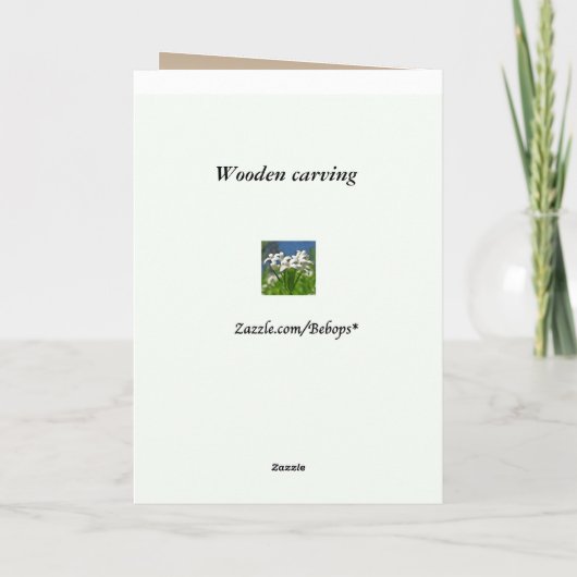 Houten Carving Dia del Padre Kaart (Achterkant)