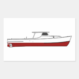 houten Chesapeake Bay Deadrise boot Rechthoekige Sticker