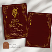 Houten Chinese Slang Nieuwjaar Kaart