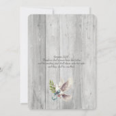 Houten Christen Twee Worden Eén Met Duif Kaart (Achterkant)