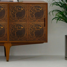 Houten cirkelbomen Decoupage