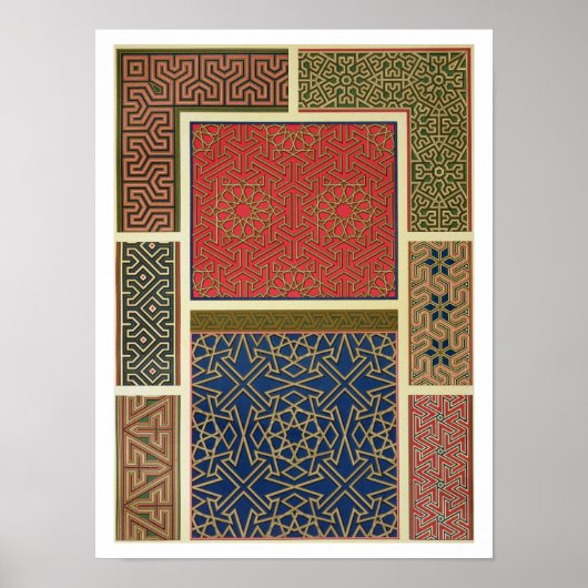 Houten compartimenten en grenzen, van 'Arabische k Poster (Voorkant)