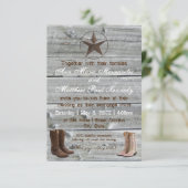 Houten Cowboylaarzen in Distressed Stijl-3x5 Trouw Kaart (Staand voorkant)