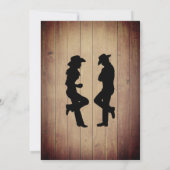 Houten Cowboylaarzen, Rustieke Trouwdag Kaart (Achterkant)