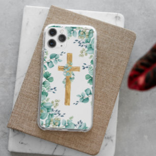 Houten Cross met Eucalyptus iPhone hoesje