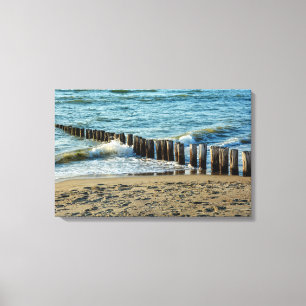Houten dammen canvas afdruk