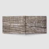 Houten Dark Timber Beach House gepersonaliseerd Gastenboek (Volledig)