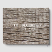 Houten Dark Timber Beach House gepersonaliseerd Gastenboek (Achterkant)