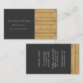 Houten dek/droogmiddel/grafiet visitekaartje (Voorkant / Achterkant)