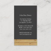 Houten dek/droogmiddel/grafiet visitekaartje (Achterkant)