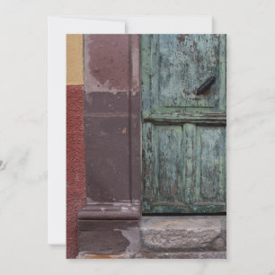 Houten Deur Abstract Bedankkaart