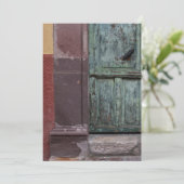 Houten Deur Abstract Bedankkaart (Staand voorkant)