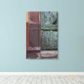 Houten Deur Abstract Canvas Afdruk (Insitu (Houten vloer))