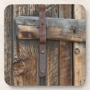 Houten deur close-up, Californië Bier Onderzetter