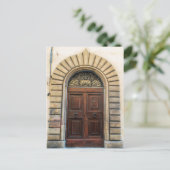 houten deur | Florence Italië Briefkaart (Staand voorkant)