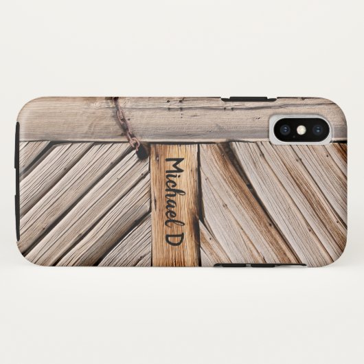 houten deur met kettingslot Case-Mate iPhone case (Achterkant (horizontaal))