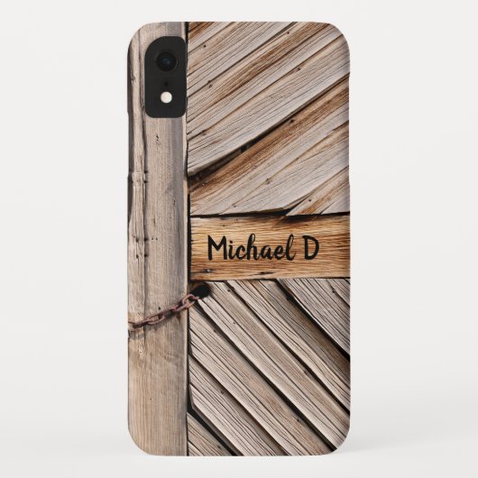 houten deur met kettingslot Case-Mate iPhone case (Achterkant)