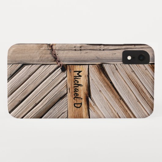  houten deur met kettingslot Case-Mate iPhone case (Achterkant (horizontaal))