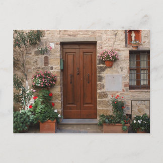 Houten Deur Toscanië Gepersonaliseerd Italië Briefkaart
