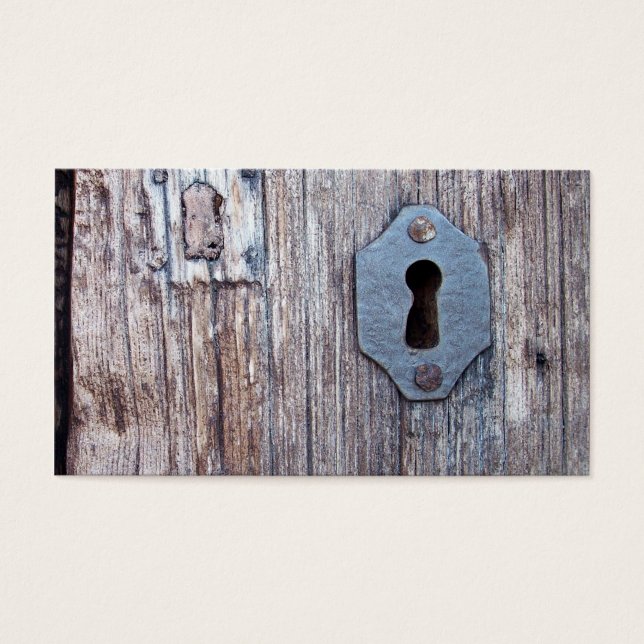 Houten deur visitekaartjes (Voorkant)