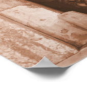 Houten deuren in het oude kwart Barcelona, Spanje Poster (Hoek)