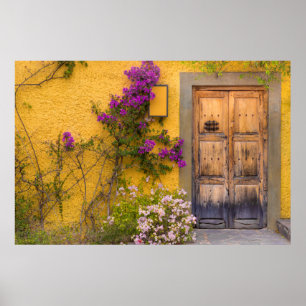 Houten deuropening poster