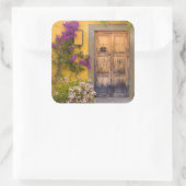 Houten deurpost vierkante sticker (Tas)