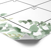 Houten Dieren Groene Verjaardag Kalender Poster (Hoek)